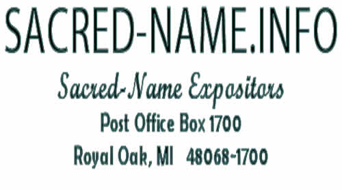 Sacred Name Expositors Mailing Address